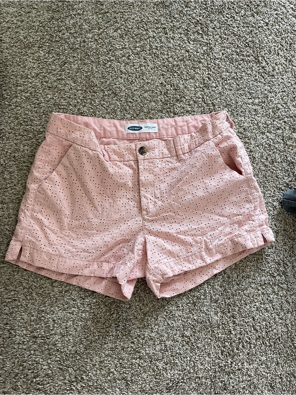 Old Navy Blush Pink Eyelet Bermuda Shorts